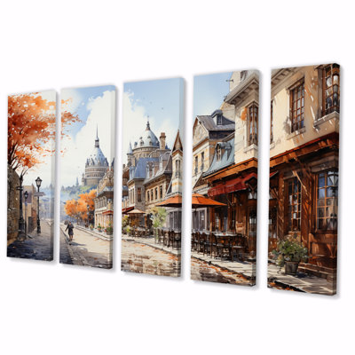 Beauté française Québec II - décoration murale Québec - 5 panneaux égaux