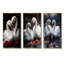 Swans Romantic Portrait - Ensemble de 3 décorations murales Swans-1716008654-1716008663
