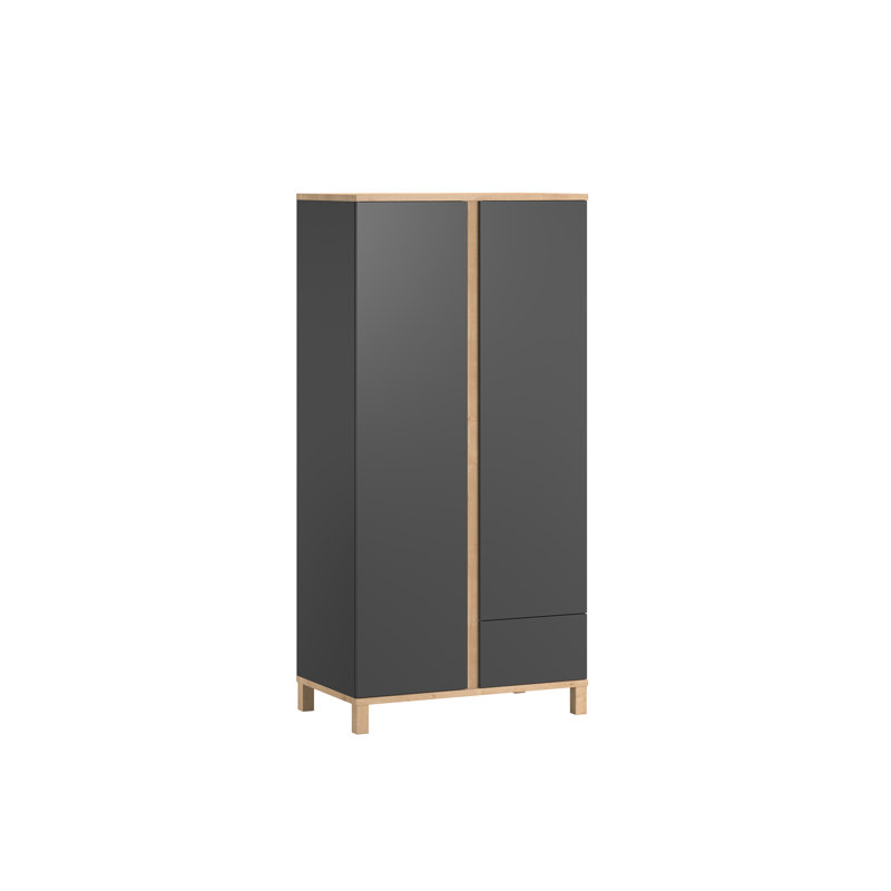 Cornett 2 Door Wardrobe, Graphite/Oak