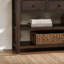 Console avec étagères ouvertes et tiroirs, dosseret de rangement en bois massif et MDF-535346411-450073160-451570759