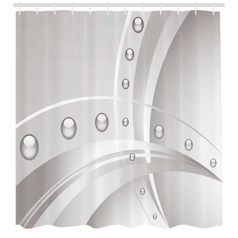 Ensemble de rideau de douche + crochets, H 84 po x l 69 po