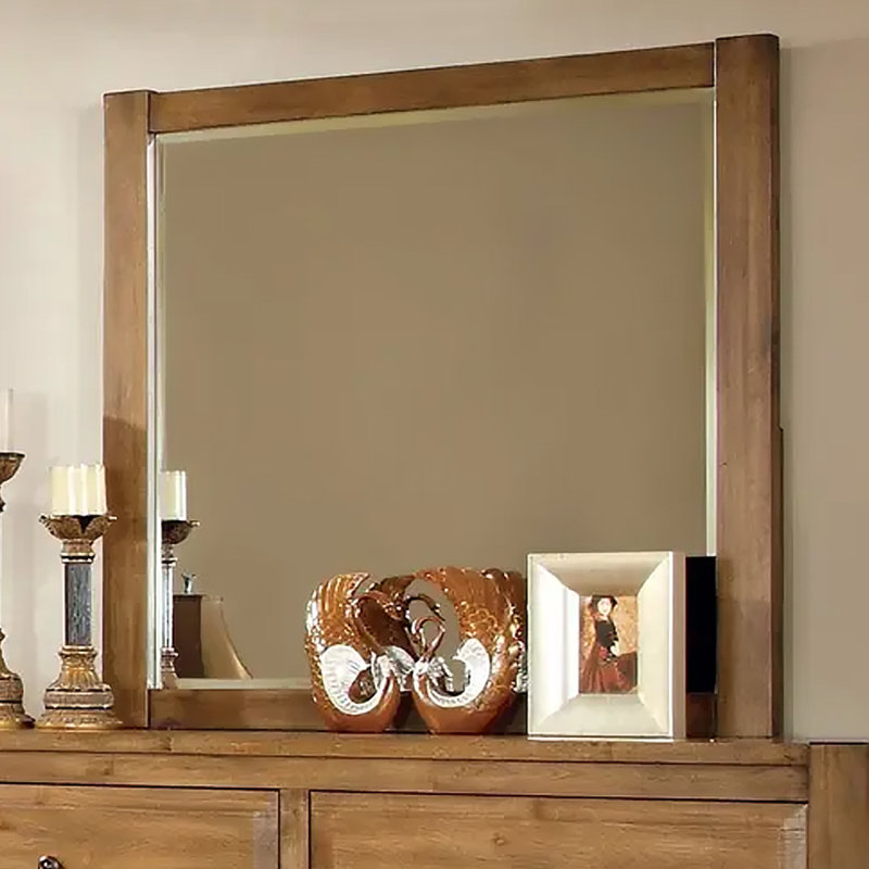 Miroir Mokszycki au fini chêne rustique