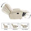 Fauteuil inclinable et oscillant manuel de 35,4 po de largeur-1784976525