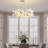 31.5 " 6-light Ceramic Ginkgo Leaf Chandeliers-1503850608