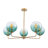 5 - Light Gradient Blue Sputnik Sphere Modern Glass Bubble Chandelier-850661725