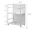 Yamazaki Home Two-Tier Hideaway Storage Cart, Steel, Wheels-101302448
