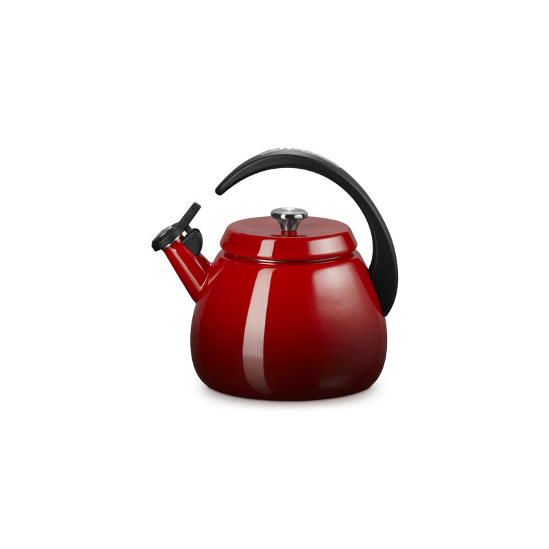 Le Creuset Enamel-On- Steel Cloche Kettle, 2.2 Qt., Sea Salt, Red