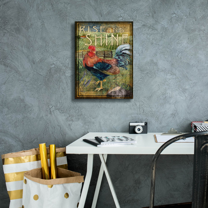 «August Roosters II» par Paul Brent, August Grove, H 16 po x l 12 po x P 0,75 po