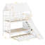 Lit superposé House avec escalier de rangement, lit gigogne et toboggan-1315631307