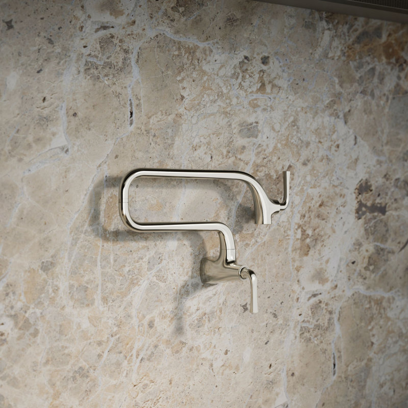 Graze Wall-Mount Pot Filler, Vibrant Polished Nickel
