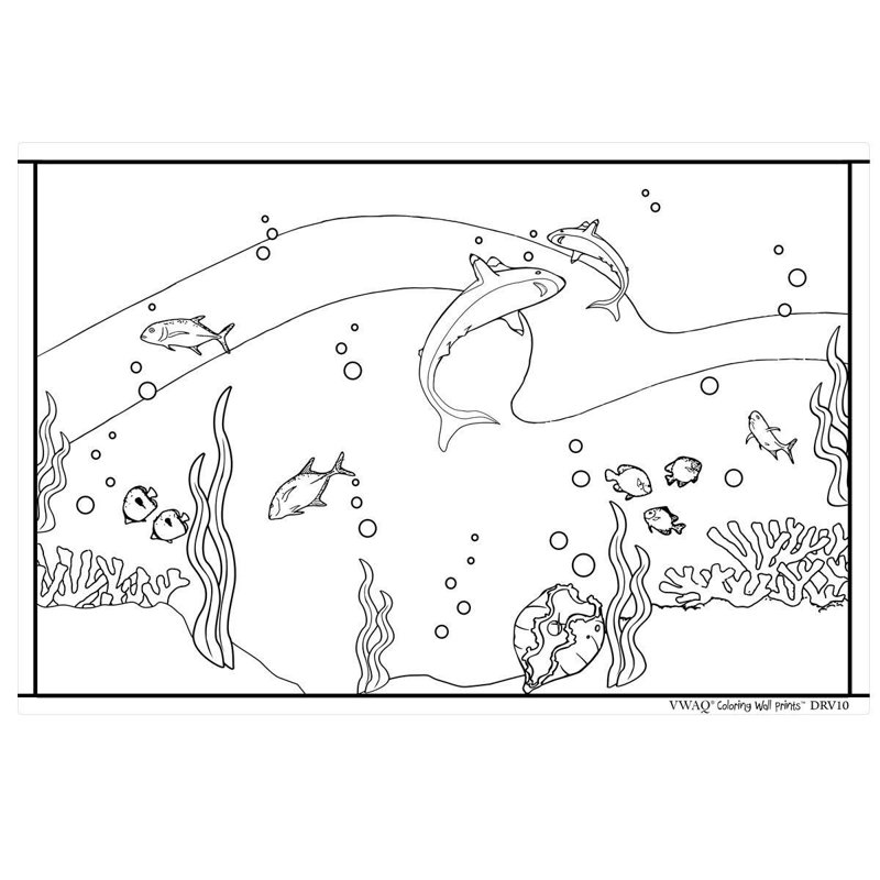 Adhésif décoratif effacement à vie mer océan, H 32 po x l 48 po