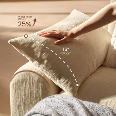 Causeuse modulaire à accoudoirs arrondis en mélange de duvet moderne à 2 places Rialto, assemblage sans outil, housses lavables