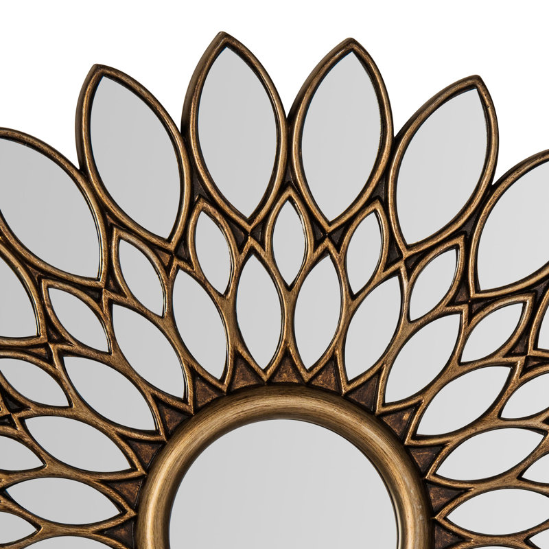 Glass Flat Wall Mirror, Bronze