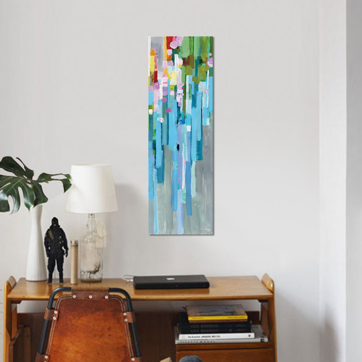 «Rainbow Of Stripes», impression sur toile tendue, H 48 po x l 16 po x P 1,5 po, Toile tendue