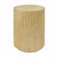 Table d'appoint cylindrique Mgo, texture bois