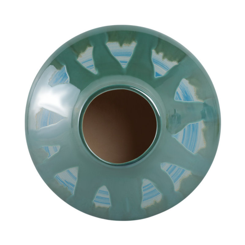 Keizer Ceramic Vase, 7" H x 11" W x 11" D