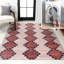 Tapis rouge / ivoire Zed Modern Trellis Kilim-1420613515