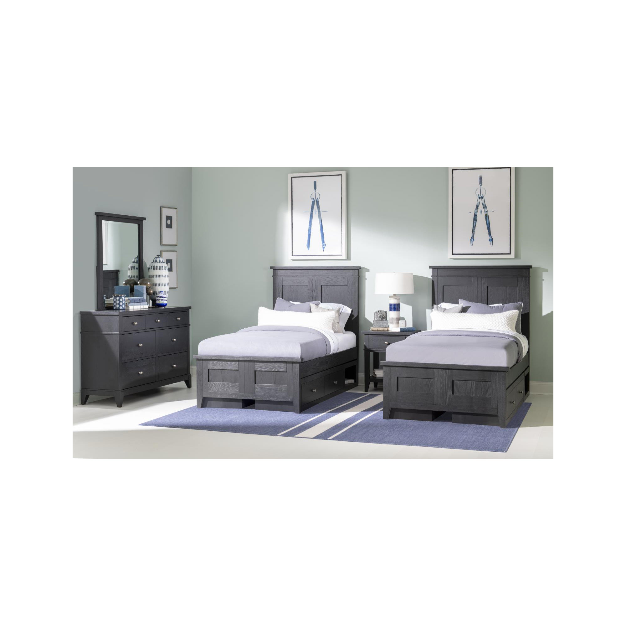 Today's Traditions Complete Panel Bed, Twin, Blacksmith