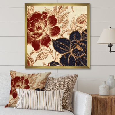 " Red Blue Carnation Flower II "
