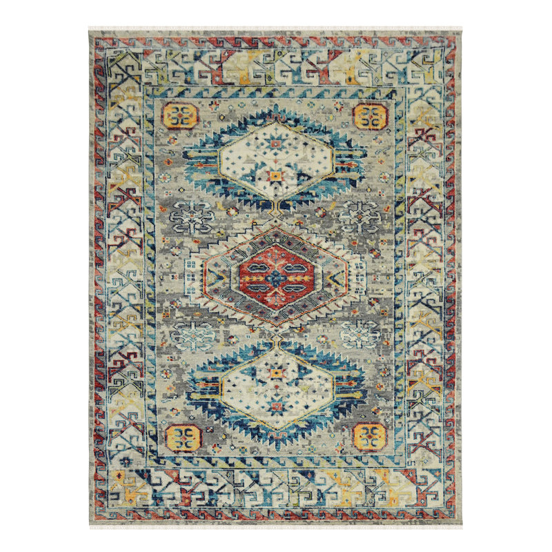 Wool Geometric Indoor Rug, Rectangle 8' x 10'