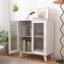 Rangement pour armoire de salle de bain avec 2 portes en verre et tablette réglable