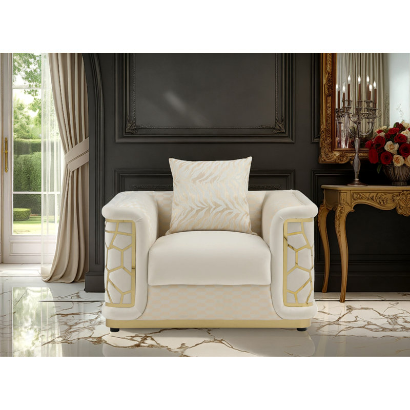 Chaise Fermo Ivory, Tissu ivoire