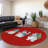 Machine Washable Indoor/Outdoor Christmas Snowman Xhevrie Red Rug-597149612