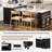 73.8'' Extendable Kitchen Island With Power Outlet, Storage Drawers-2060712890