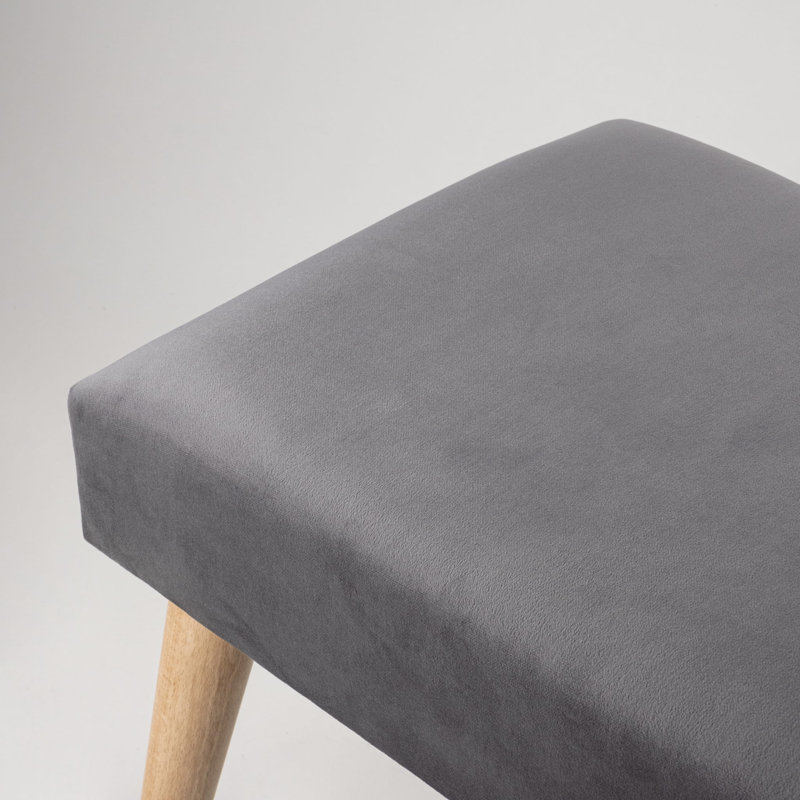 Sigourney Fabric Upholstered Bench, 40cm H x 150cm W x 40cm D, Grey