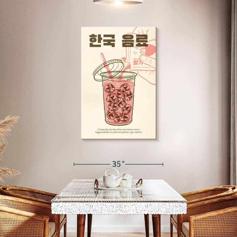 Tergel Korean Beverage, 45" H x 30" W