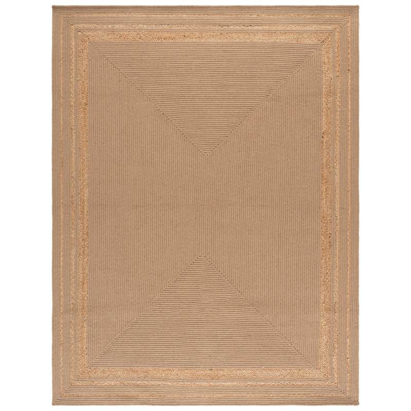 Tapis tressé 803 en naturel / beige, Rectangle 8 pi x 10 pi