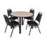Plateau de table Kee, 4 chaises empilables-1063692259-1063692256-1063081023