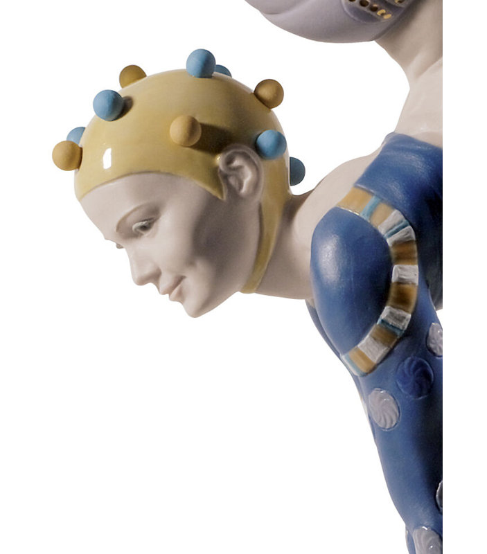 New Age Circus Acrobat over Bar Figurine