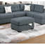 Ensemble de salon modulaire en forme de L avec repose-pieds et canapé capitonné 3 pièces-1870896683