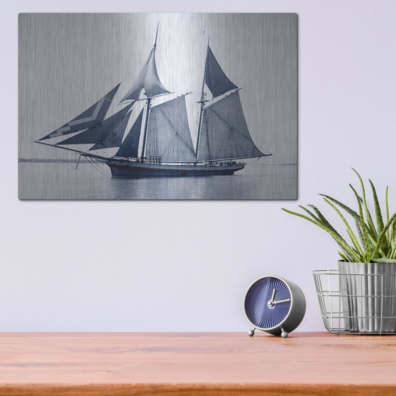 "Indigo Yacht 3" par Stellar Design Studio, H 12 po x l 16 po