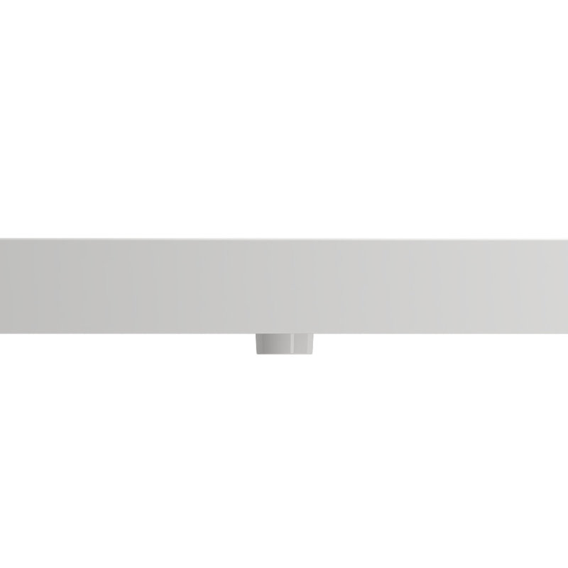 Milano 47.4'' L Bathroom Sink, White, Single-Hole