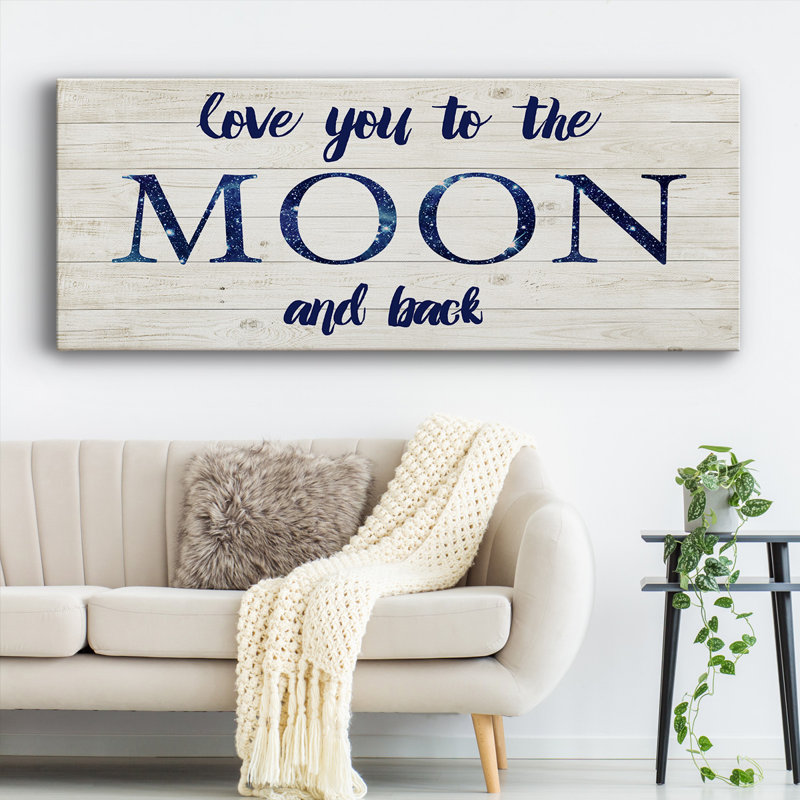 Lune et dos - reproduction sur toile tendue, H 20 po x l 50 po x P 1,5 po