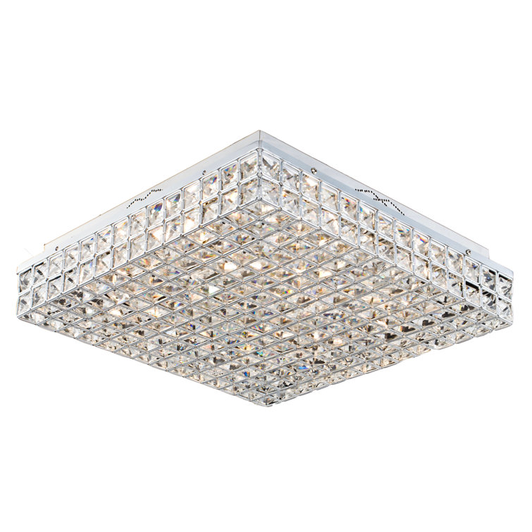 Aguinaldo Modern 9 - Light 1Crystal Square Flush Mount