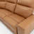 Classic Orange Faux Leather Power Sectional with Console & 3 Electric Recliners-102792027