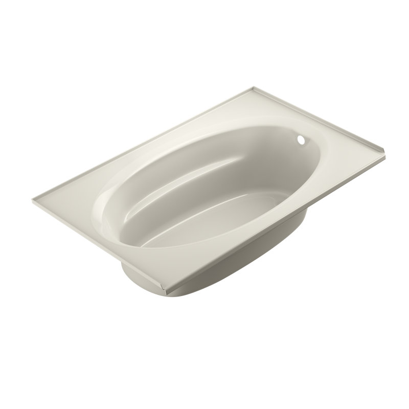 Signature® 72" x 42" Drop In Bathtub, Oyster, Right