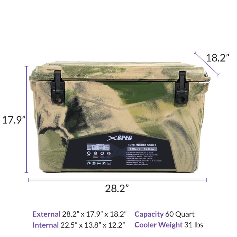 60 pte Glacière roto-moulée, camouflage