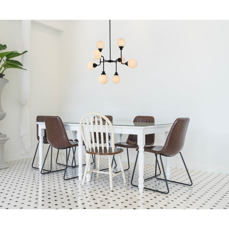 Orla 8 - Light Pendant, Frosted White, Black