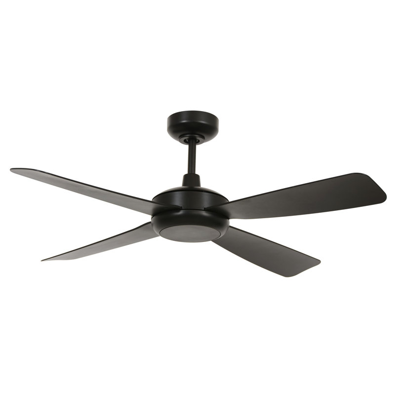 Nhek 107'' Ceiling Fan with Light Kit, Black