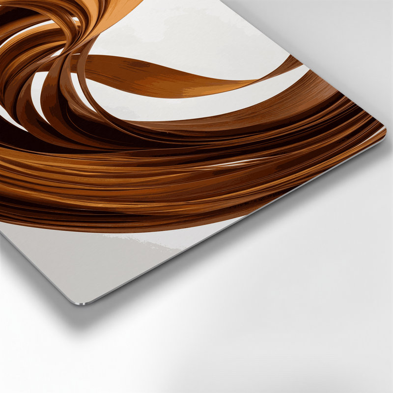 Gradient Abstract 56, art mural en métal brun, H 20 po x l 30 po