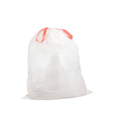 Code N Custom Fit Drawstring Trash Bags, 45-50 Liter / 12-13 Gallon, White, 60 Liners simplehuman