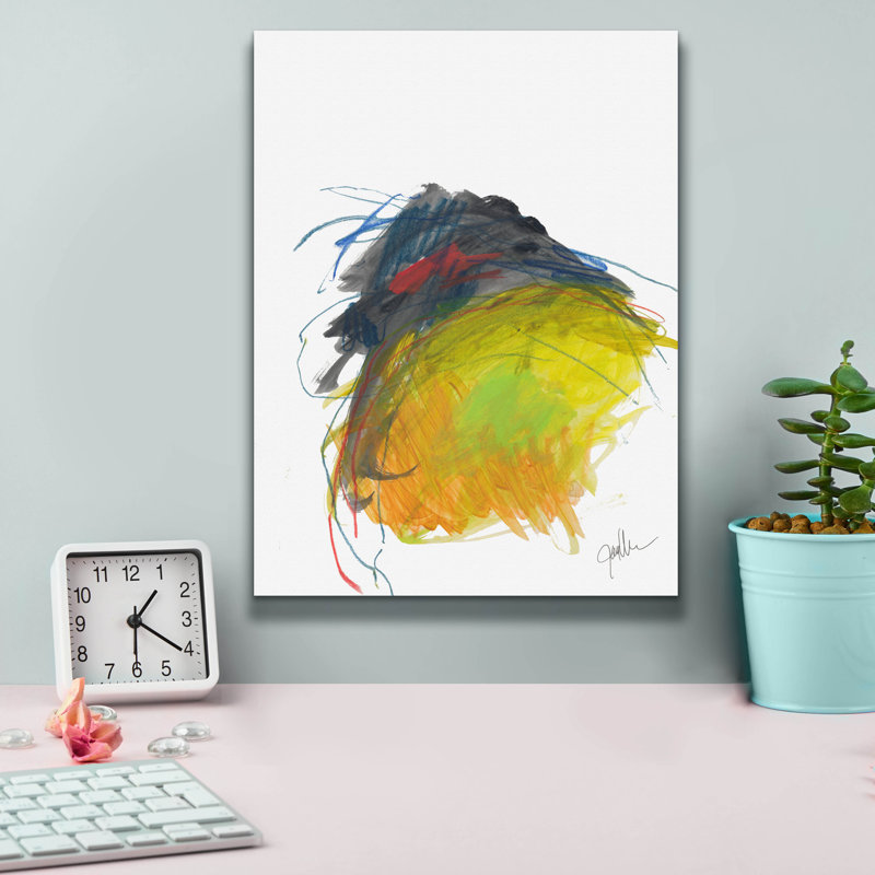  «Abstract Landscape No. 15» par Jan Weiss, art mural sur toile, 20 po x 24 po, H 16 po x l 12 po x P 0,75 po