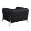 Canapé 3 pièces en cuir grainé italien et 2 chaises Ehrika-76341209