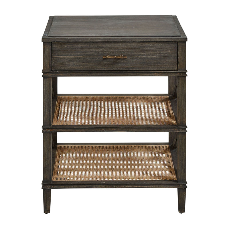 Table de bout en bois massif avec rangement Cambridge