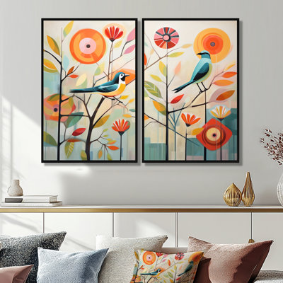 Green Mid Century Mod Nature IV - Abstract Midcentury Canvas Prints