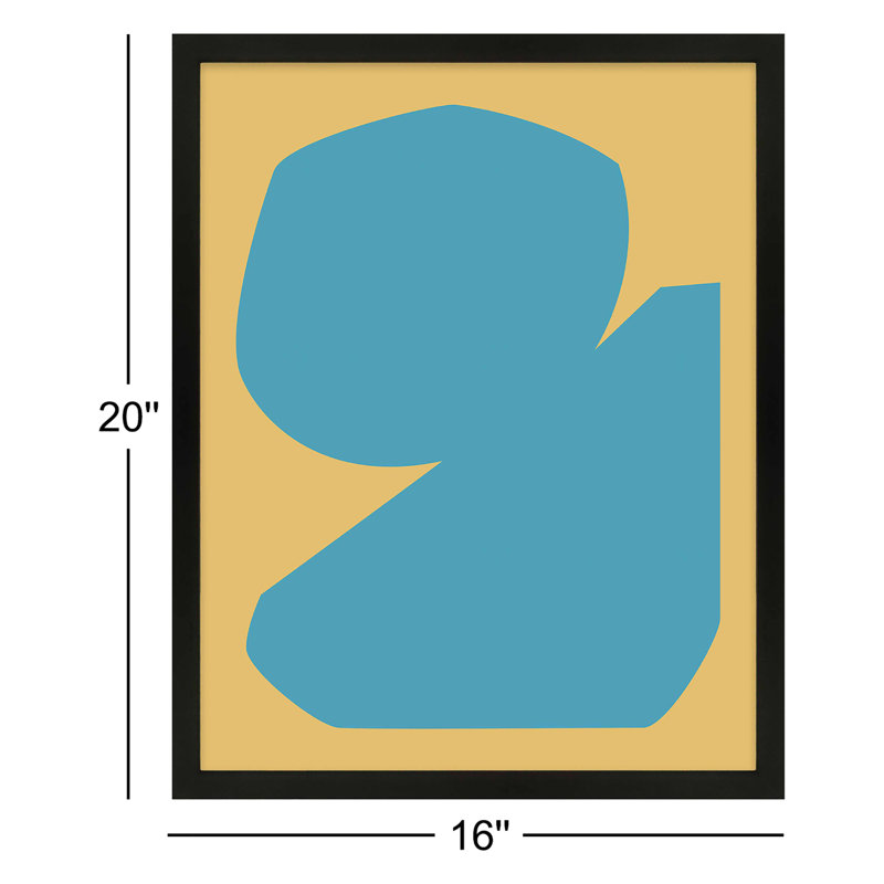 Blue Study 2 Print by Michael Kempen, Black Framed, 20"H x 16"W x 1.25"D